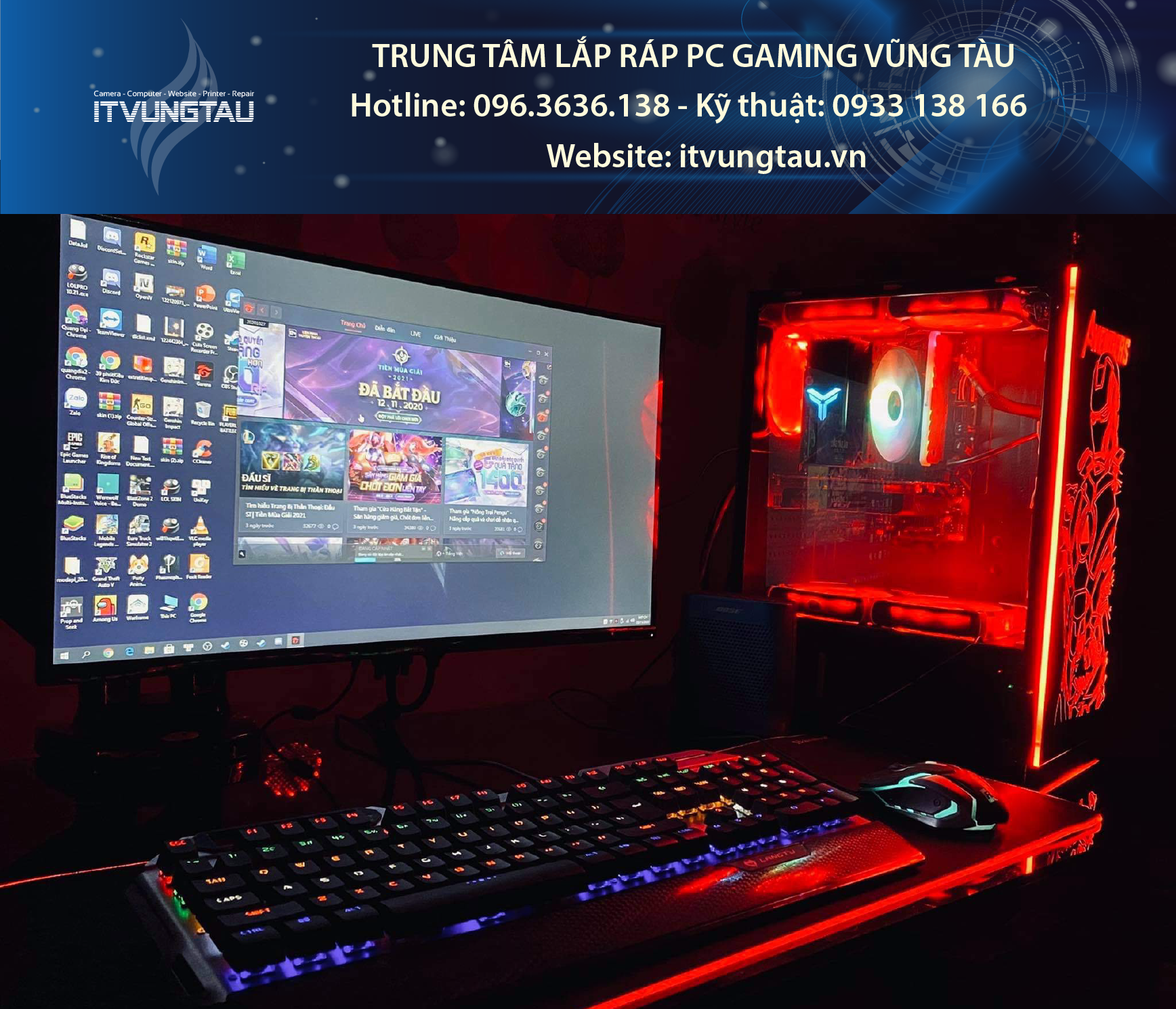 build máy PC gaming tại Vũng Tàu